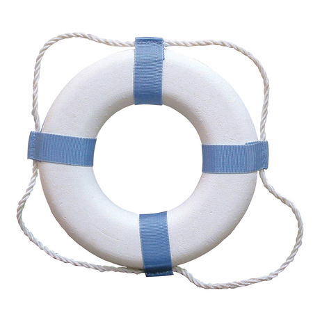 TAYLOR MADE Decorative Ring Buoy - 20" - White/Blue - Not USCG Approved 372